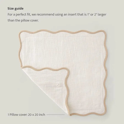 Scalloped Throw Pillow Cover