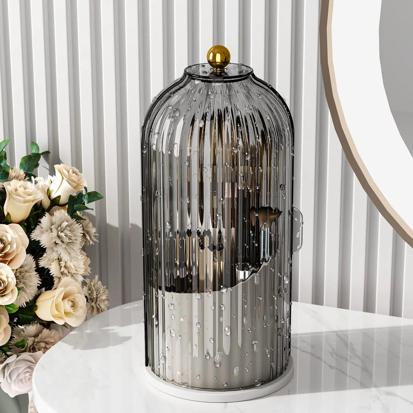 Rotating Makeup Brushes Organizer