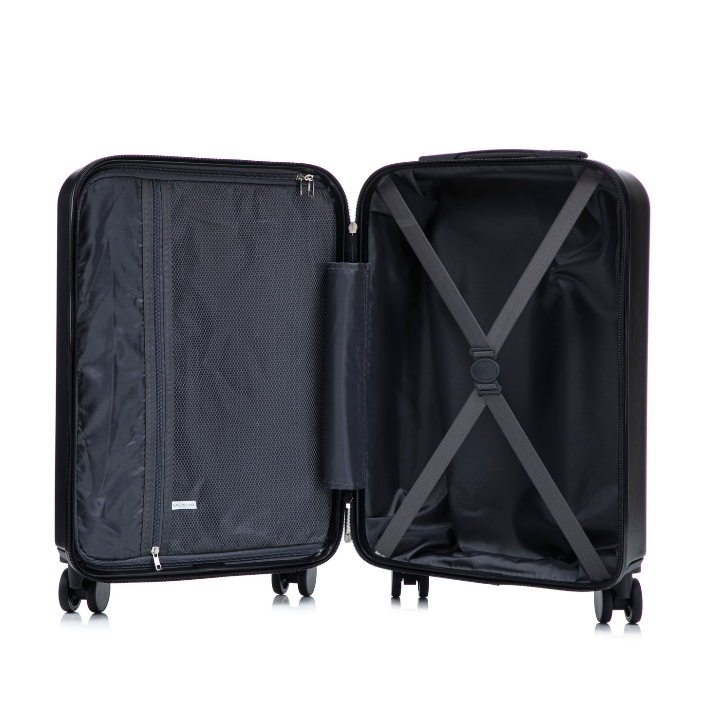 14" & 20"ABS Spinner Wheel Luggage Set with Cosmetic Case