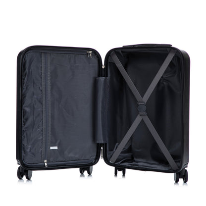 14" & 20"ABS Spinner Wheel Luggage Set with Cosmetic Case