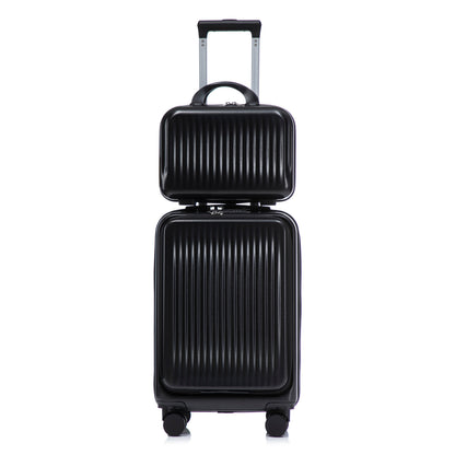 14" & 20"ABS Spinner Wheel Luggage Set with Cosmetic Case