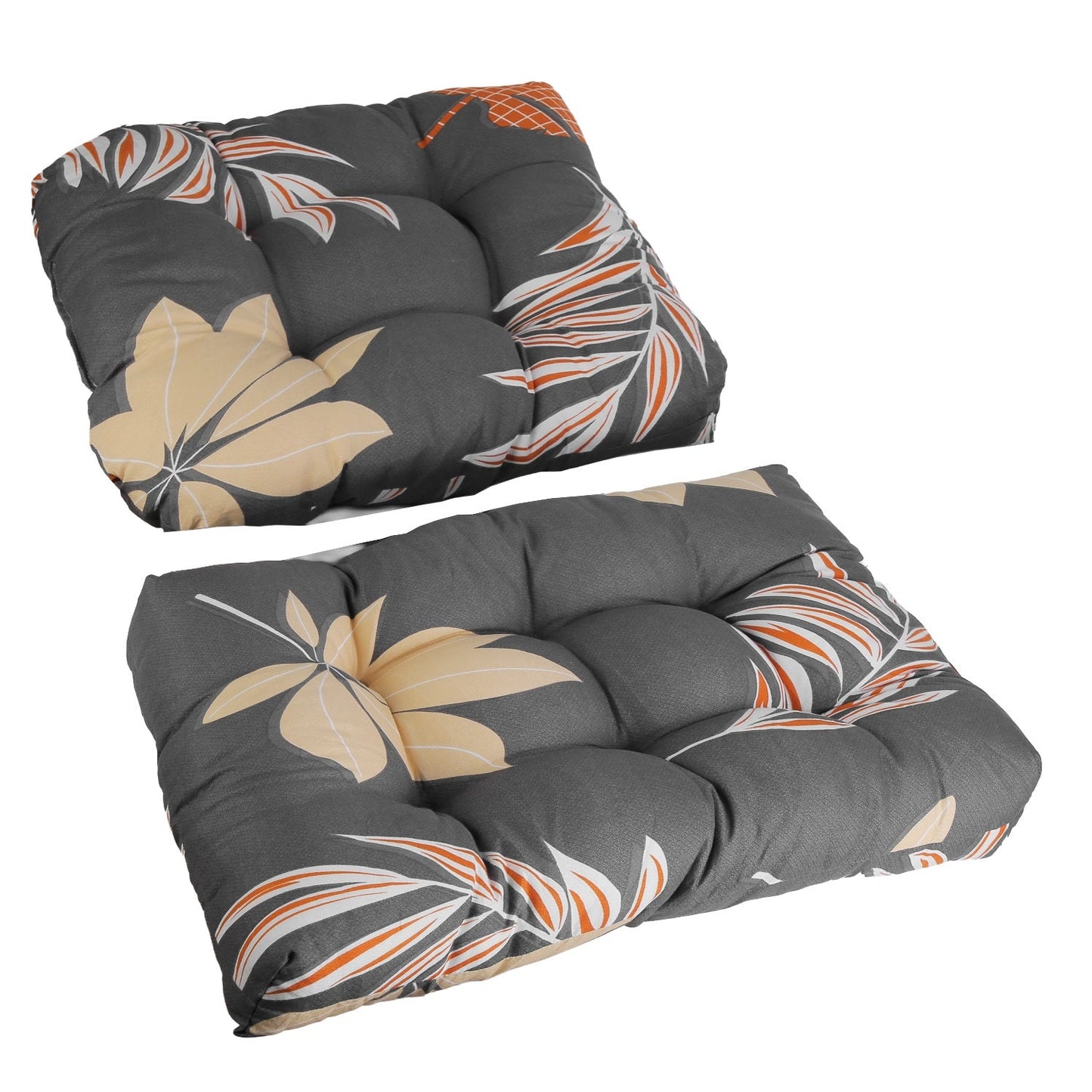 2Pcs Rocking Chair Cushion Upper And Lower Back And Seat Sets with Non-Slip Ties