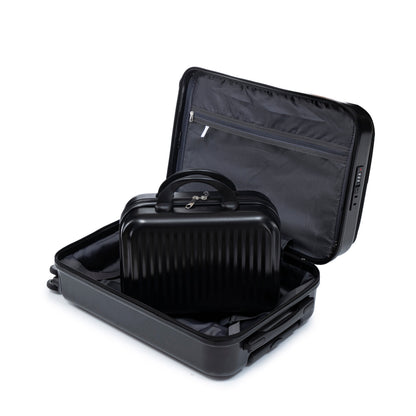 14" & 20"ABS Spinner Wheel Luggage Set with Cosmetic Case
