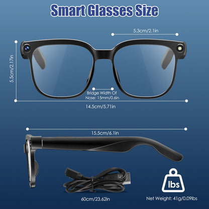AI Smart Glasses Video Recording Sunglasses with Camera and Audio