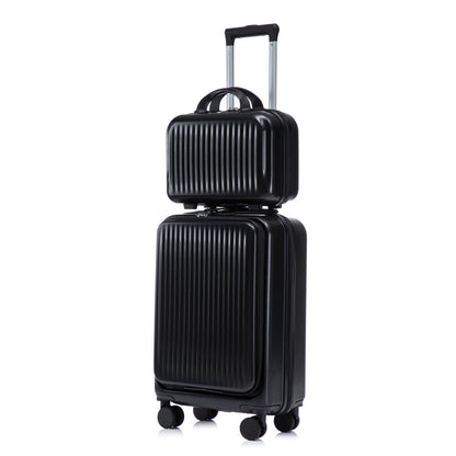 14" & 20"ABS Spinner Wheel Luggage Set with Cosmetic Case