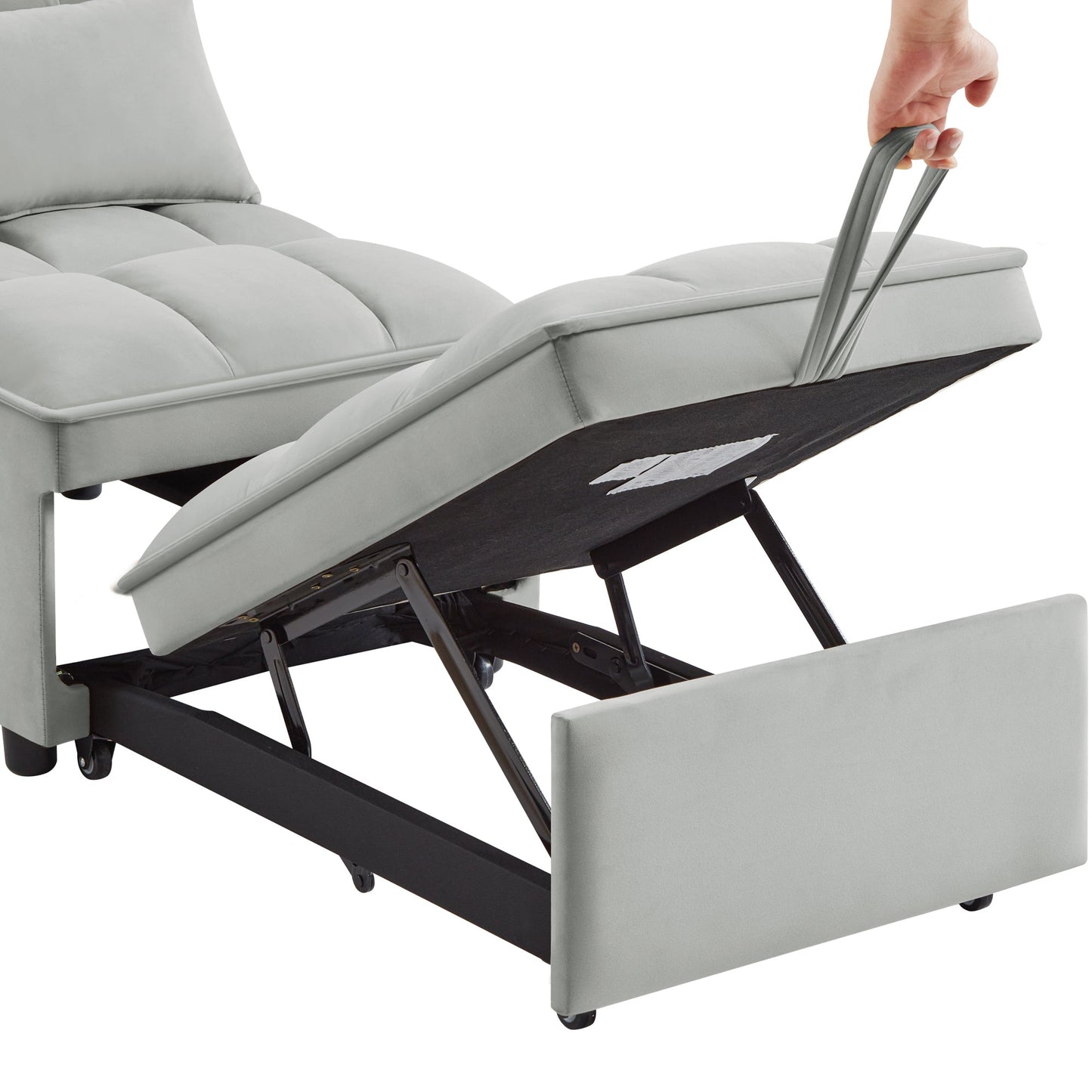 4 in 1 Multi-Function Single Sofa Bed with Storage Pockets