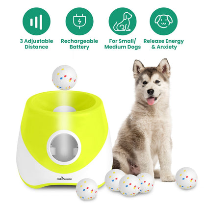 Automatic Dog Ball Launcher -Rechargeable for Small/Medium Dogs