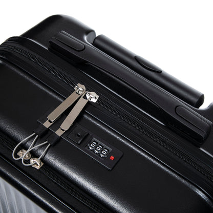14" & 20"ABS Spinner Wheel Luggage Set with Cosmetic Case